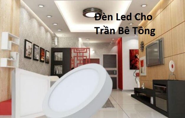 đèn led trần bê tông