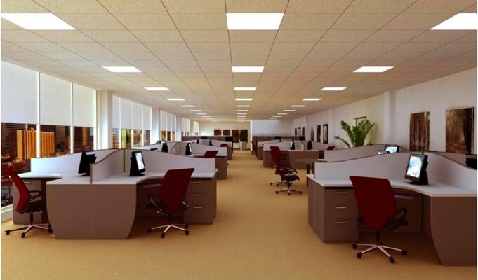 đèn led panel trong chiếu sáng văn phòng