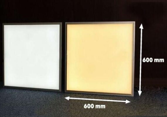 so sánh đèn led panel 600x600 và 300x1200